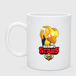 Кружка керамическая BRAWL STARS CROW PHOENIX, цвет: белый