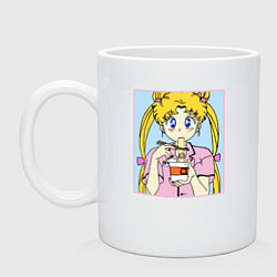 Кружка керамическая Sailor Moon Usagi Tsukino, цвет: белый