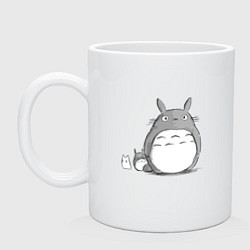 Кружка керамическая Тоторо, цвет: белый