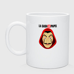 Кружка керамическая La Casa de Papel Дали, цвет: белый