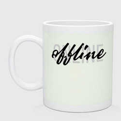 Кружка керамическая Offline, цвет: фосфор