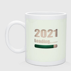 Кружка керамическая 2021 - Загрузка, цвет: фосфор