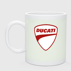 Кружка керамическая Ducati Logo Дукати Лого Z, цвет: фосфор