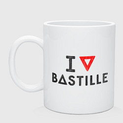 Кружка керамическая I love Bastille, цвет: белый