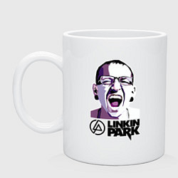 Кружка керамическая Linkin Park, цвет: белый