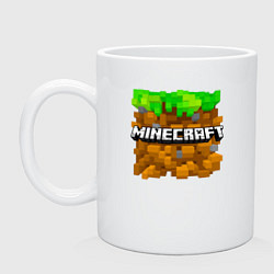 Кружка керамическая Minecraft, цвет: белый