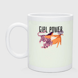 Кружка керамическая Girl power, цвет: фосфор