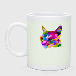 Кружка керамическая Pop Cat, цвет: фосфор