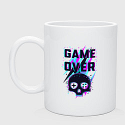 Кружка керамическая Game Over, цвет: белый