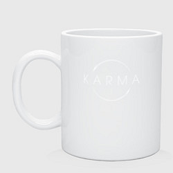 Кружка керамическая КАРМА KARMA, цвет: белый