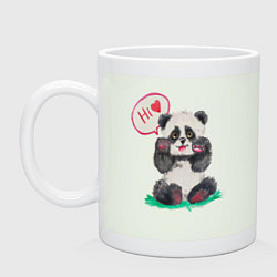 Кружка керамическая Акварельная милая панда, цвет: фосфор