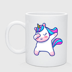 Кружка керамическая Cute unicorn, цвет: белый