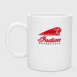 Кружка керамическая Indian Moto Мото Лого Z, цвет: белый