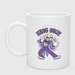 Кружка керамическая King Dice, Cuphead, цвет: белый