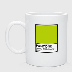 Кружка керамическая Shrek: Pantone Color, цвет: белый