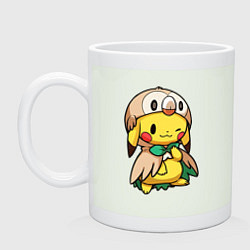 Кружка керамическая Пикачу - совенок, цвет: фосфор