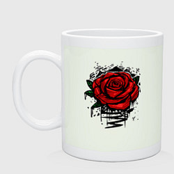 Кружка керамическая Красная Роза Red Rose, цвет: фосфор