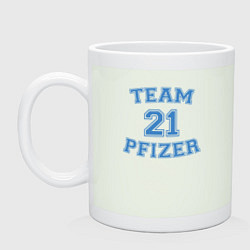 Кружка керамическая Team Pfizer, цвет: фосфор