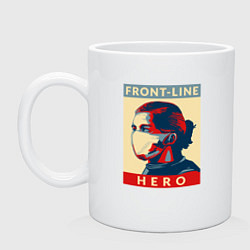 Кружка керамическая Front-Line Hero, цвет: белый