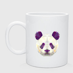 Кружка керамическая Фиолетовая панда, цвет: белый