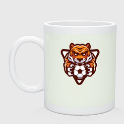 Кружка керамическая Football Tiger, цвет: фосфор