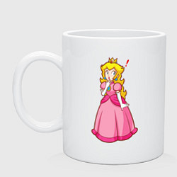 Кружка керамическая Peach, цвет: белый