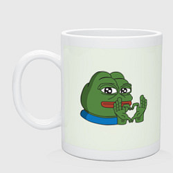 Кружка керамическая Pepe, pepe love, пепе лове, цвет: фосфор