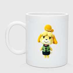 Кружка керамическая Animal Isabel, цвет: белый