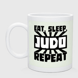 Кружка керамическая Eat, Sleep, Judo, Repeat, цвет: фосфор