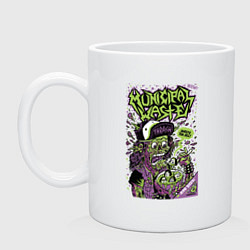 Кружка керамическая Municipal Waste - waste em all!, цвет: белый