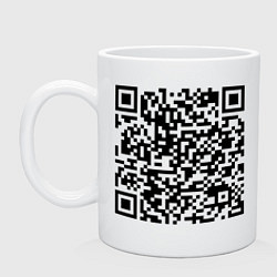 Кружка керамическая QR-код Скала Джонсон, цвет: белый