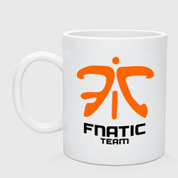 Кружка керамическая Dota 2: Fnatic Team, цвет: белый