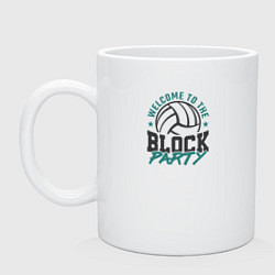 Кружка керамическая Welcome to the block party, цвет: белый