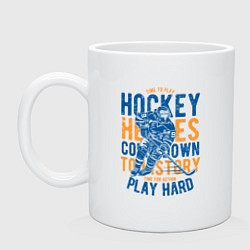 Кружка керамическая Hockey, цвет: белый