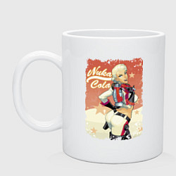 Кружка керамическая Fallout Nuka Cola Poster, цвет: белый