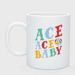 Кружка керамическая Ace Ace Baby, цвет: белый