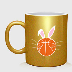 Кружка керамическая Basketball Bunny, цвет: золотой