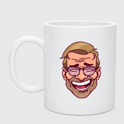 Кружка керамическая Klopp Smile, цвет: белый