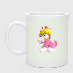 Кружка керамическая Принцесса Персик - кошка Super Mario 3D Land, цвет: фосфор