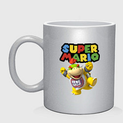 Кружка керамическая Bowser Junior Super Mario, цвет: серебряный