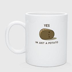 Кружка керамическая Yes, im just a potato, цвет: белый