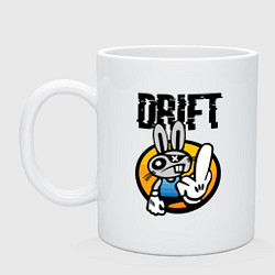 Кружка керамическая Drift Hype Cool Hare, цвет: белый