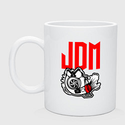 Кружка керамическая JDM Japan Engine, цвет: белый