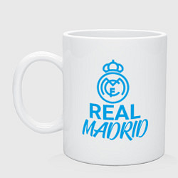 Кружка керамическая Real Madrid Football, цвет: белый