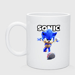 Кружка керамическая Sonic the Hedgehog 2, цвет: белый