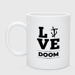 Кружка керамическая Doom Love Classic, цвет: белый