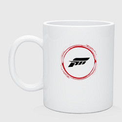 Кружка Символ Forza Horizon и красная краска вокруг