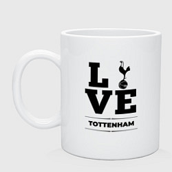 Кружка керамическая Tottenham Love Классика, цвет: белый