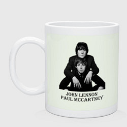 Кружка керамическая JOHN LENNON PAUL MCCARTNEY, цвет: фосфор