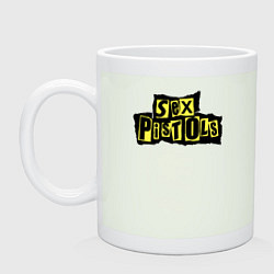 Кружка керамическая Sex Pistols лого, цвет: фосфор
